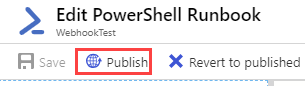 Publish Azure Automation Runbook