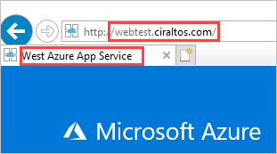 Traffic Manager Redirect