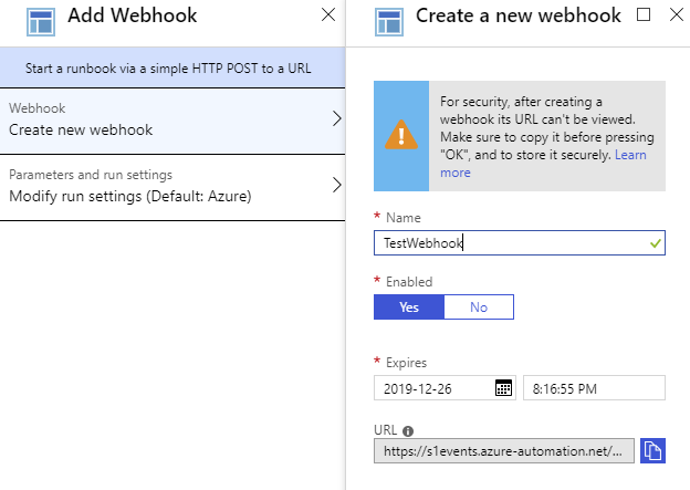 Create a New Webhook